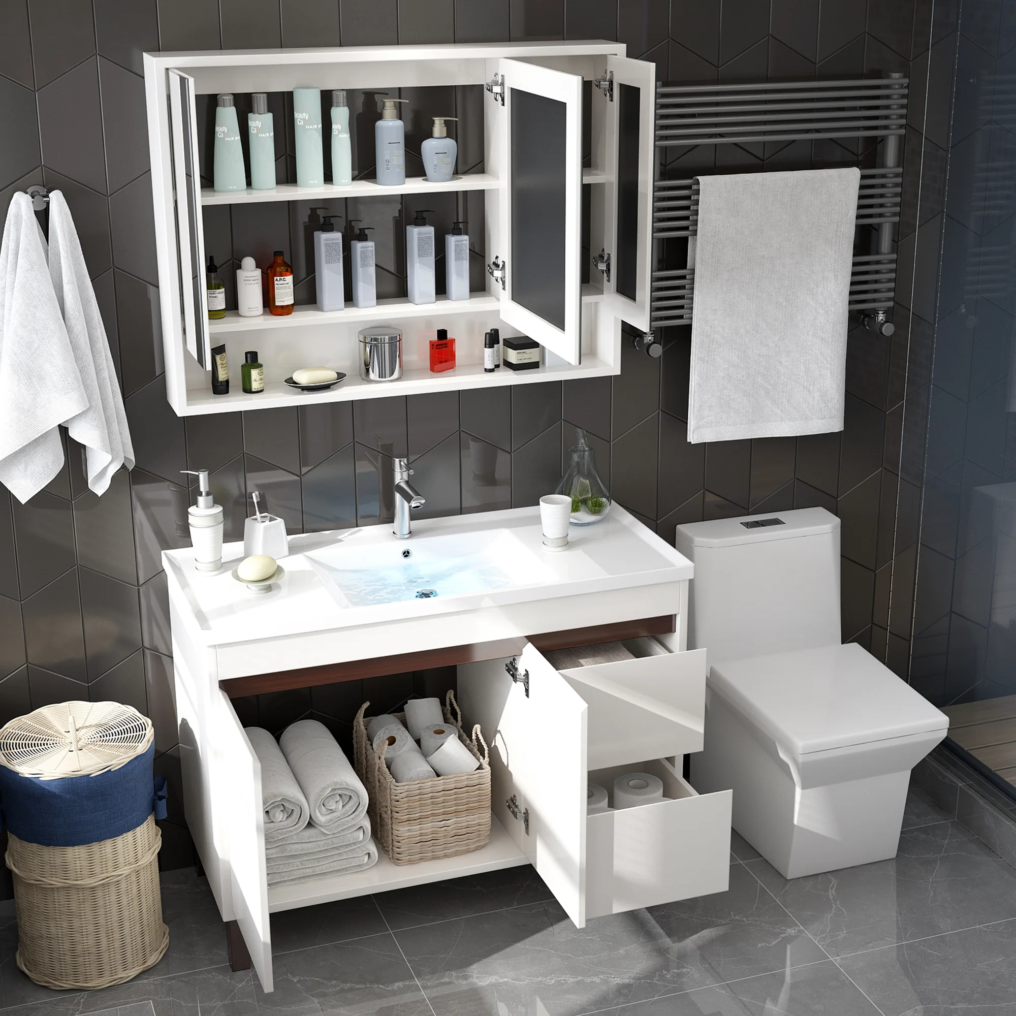 RUMZENO DT104 bathroom vanity detail