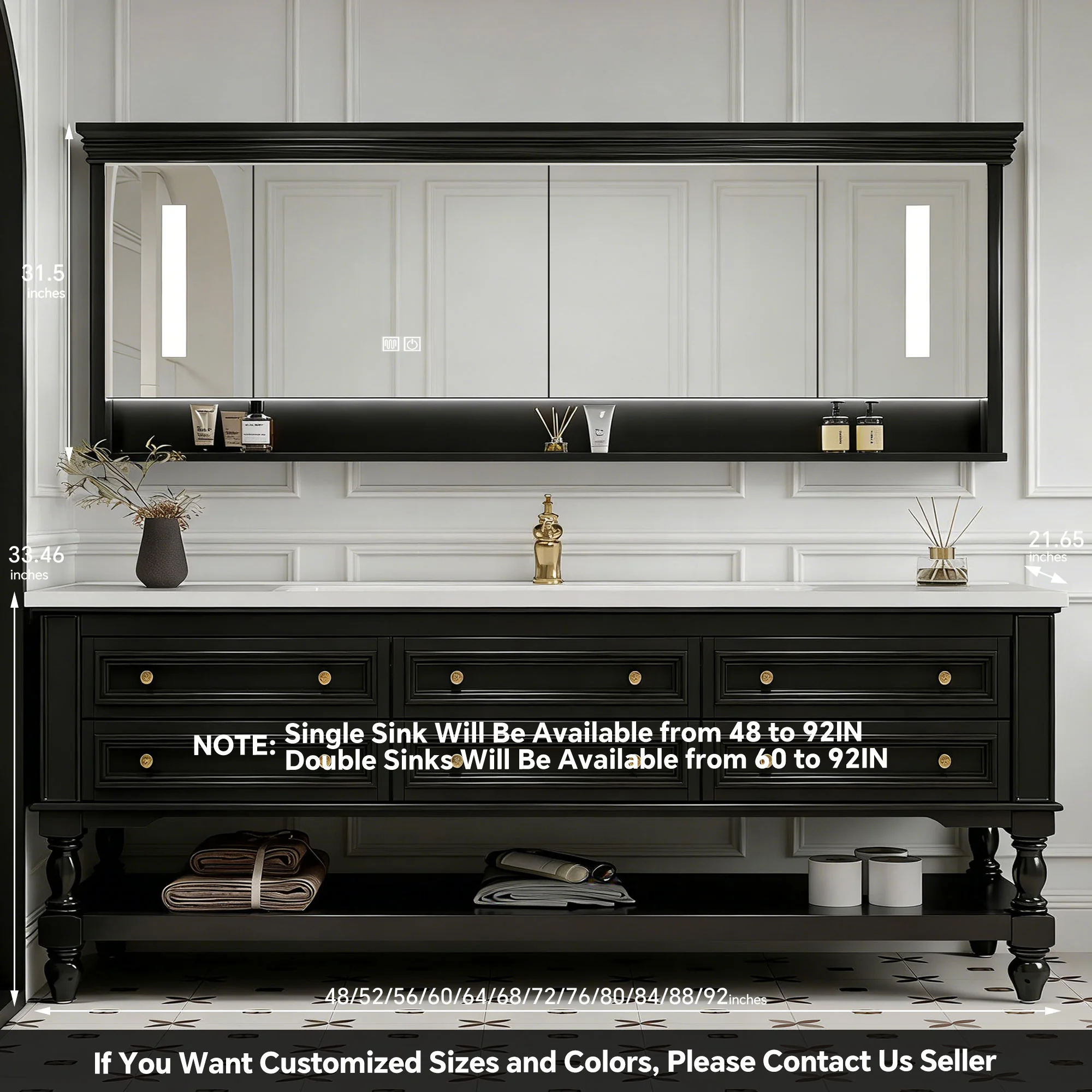 RUMZENO FS002 bathroom vanity detail