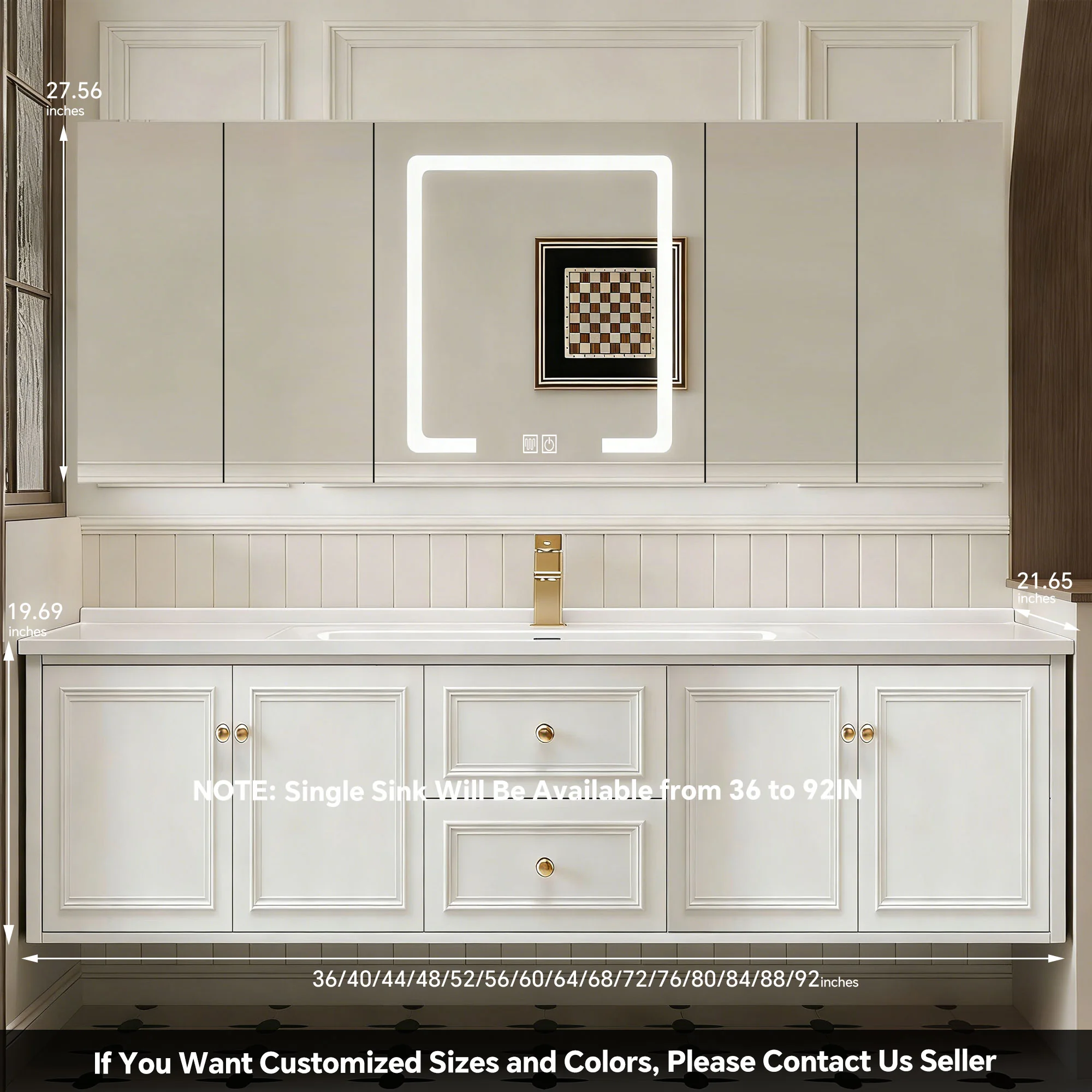 RUMZENO FS009 bathroom vanity detail