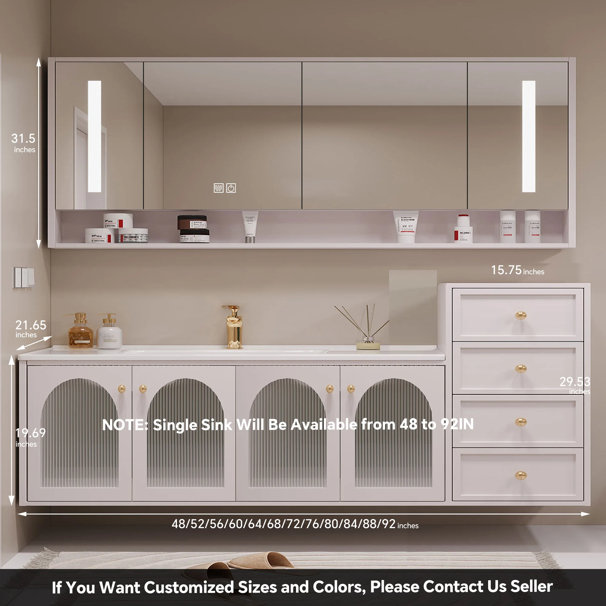 RUMZENO FS012 bathroom vanity detail