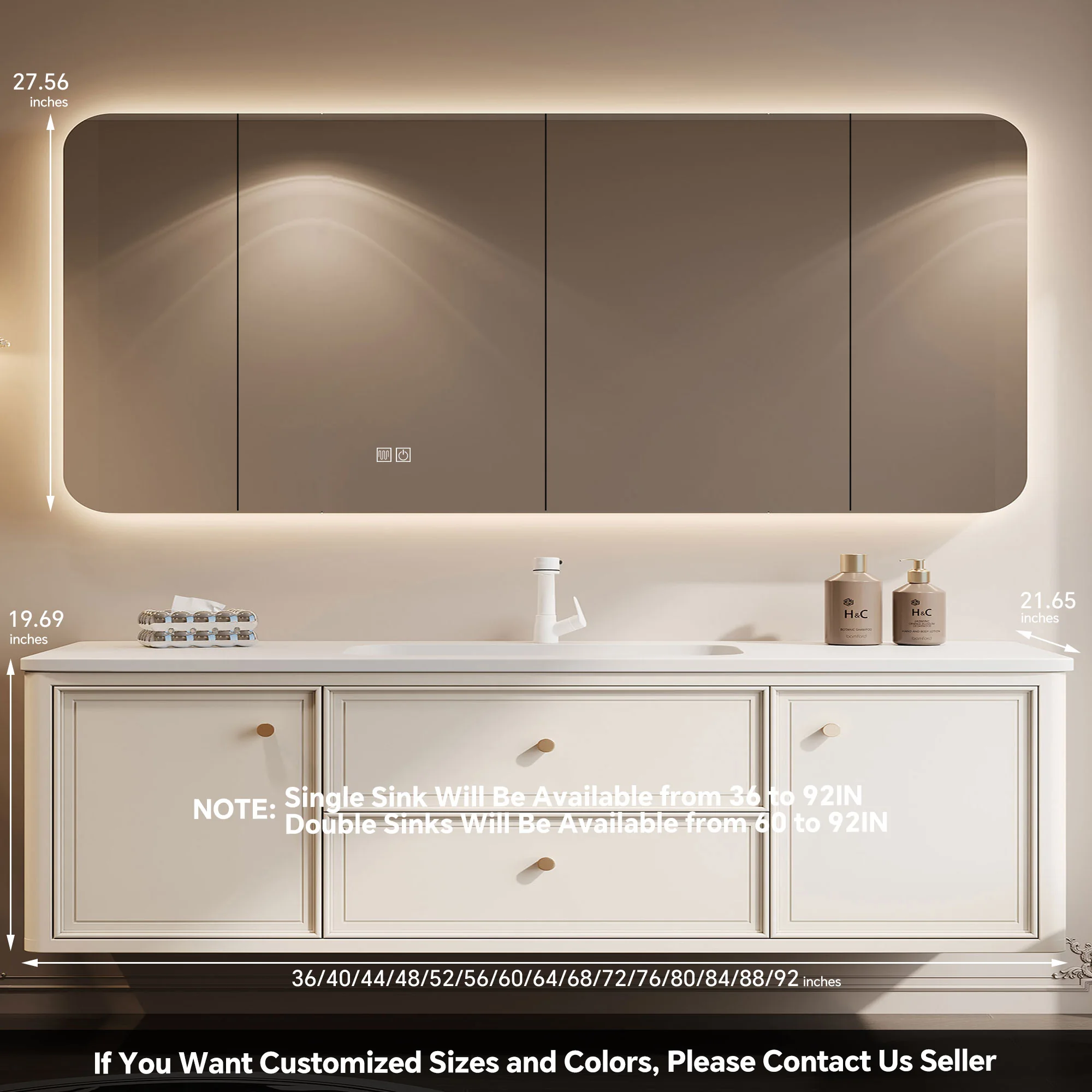 RUMZENO FS018 bathroom vanity detail