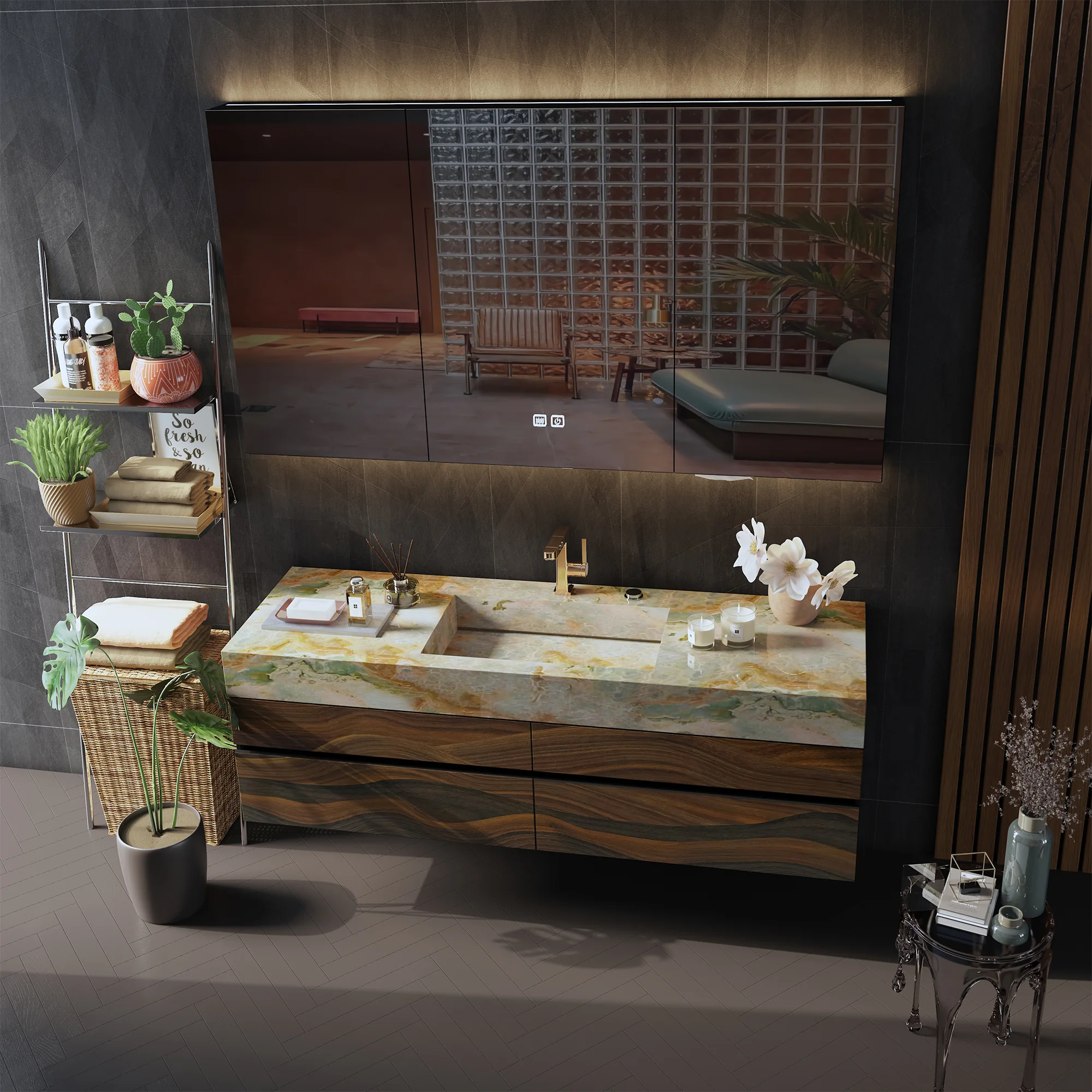RUMZENO FY003 bathroom vanity detail