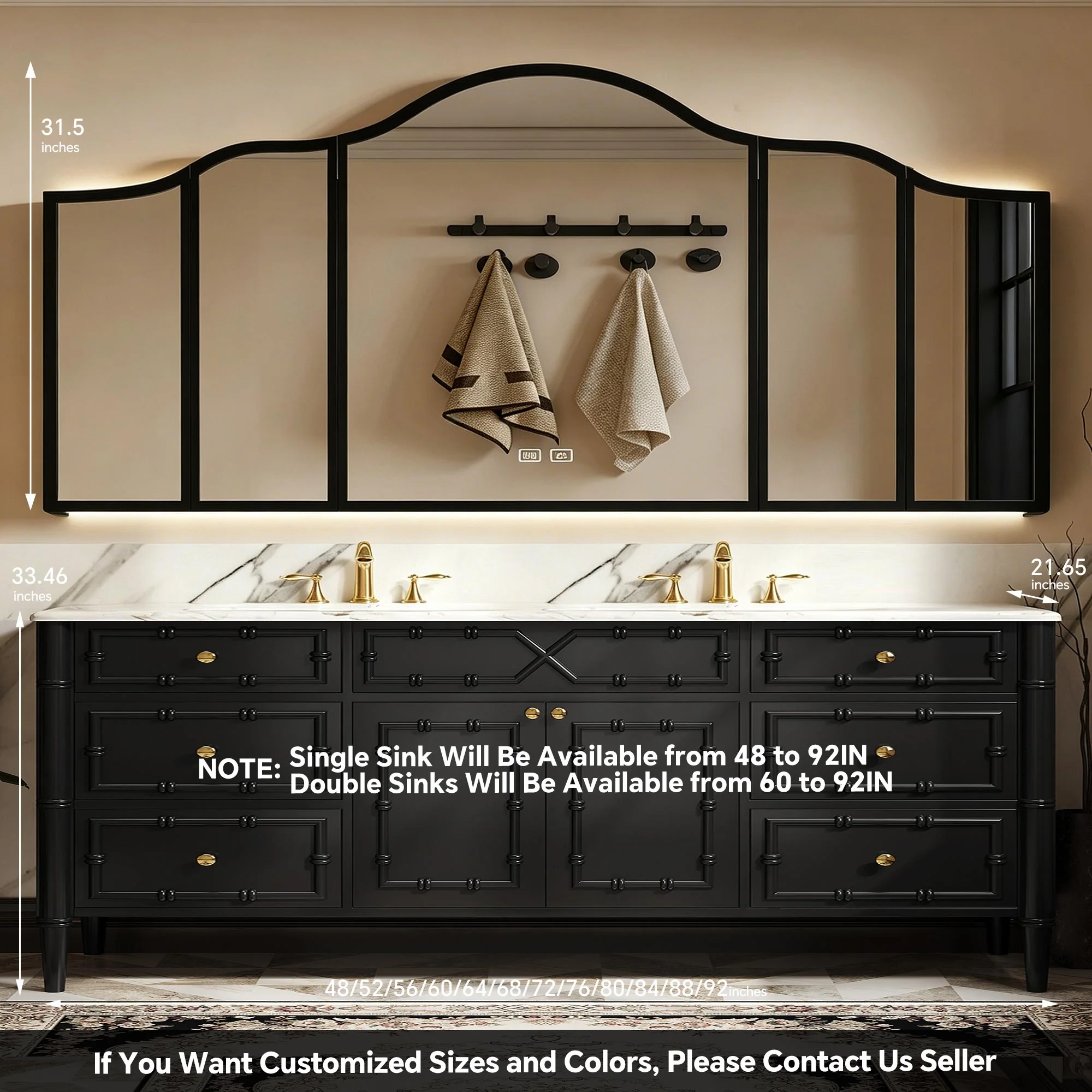 RUMZENO MX010 bathroom vanity detail