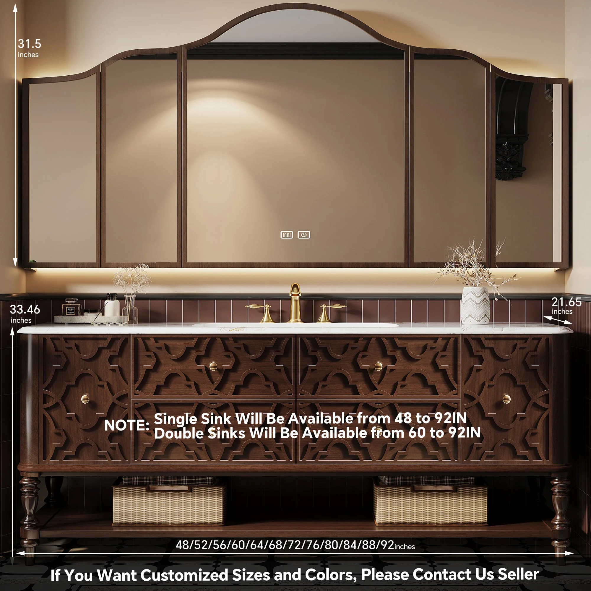 RUMZENO MX011 bathroom vanity detail
