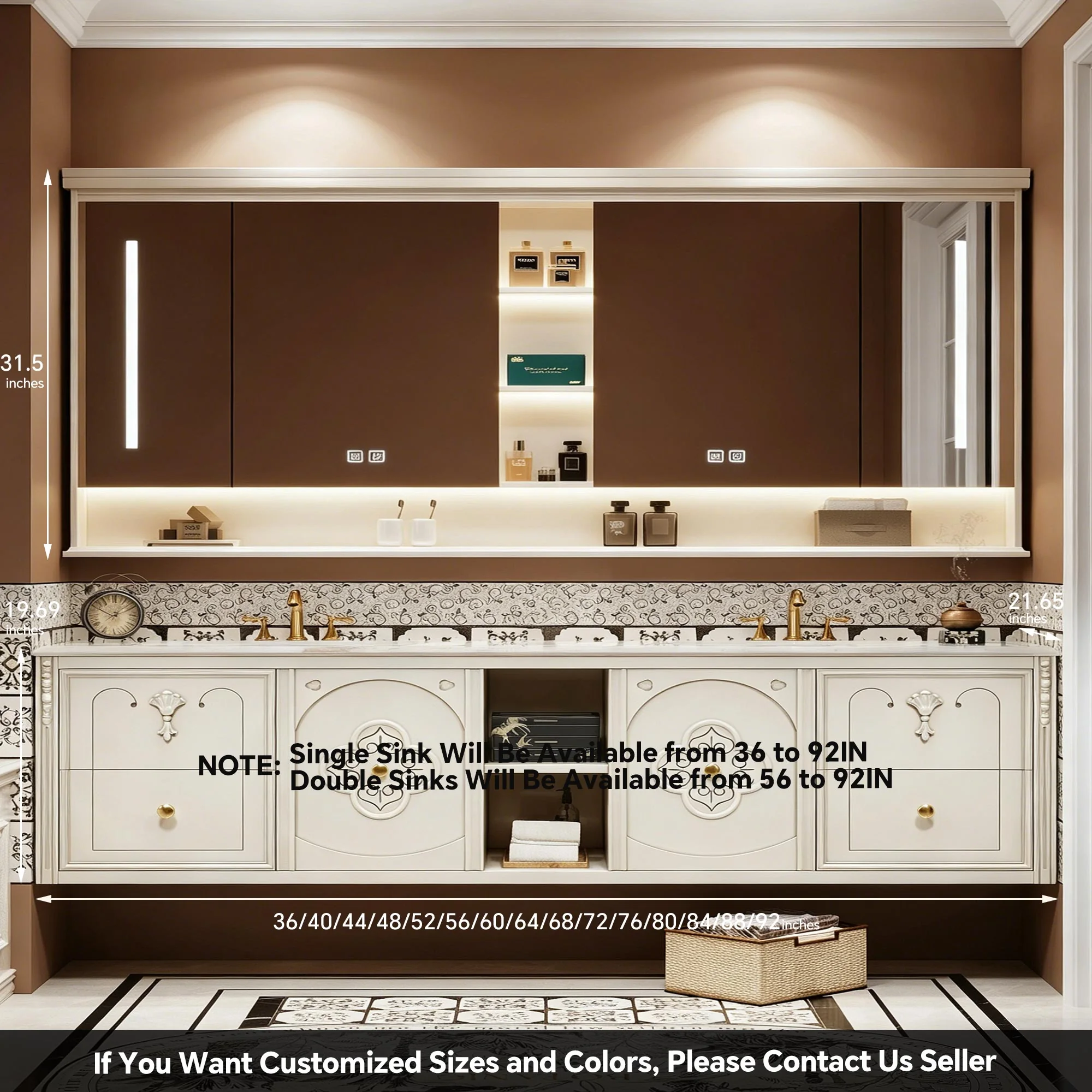RUMZENO MX014 bathroom vanity detail